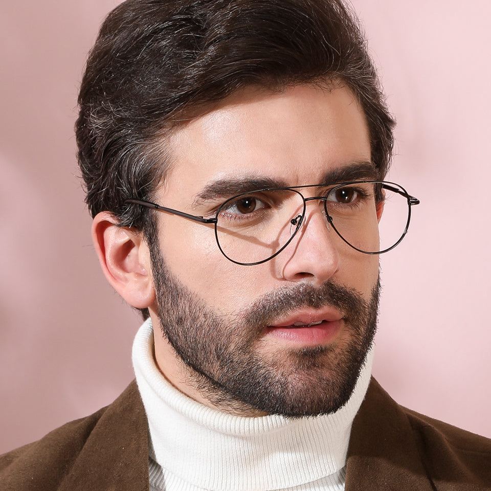 Aviator eyeglasses mens discount
