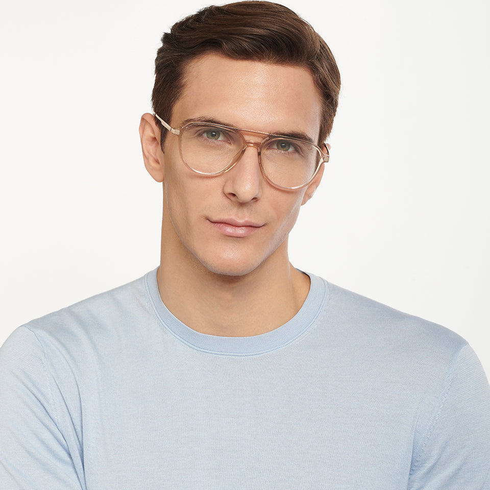 Brown Aviator Full Rim Unisex Eyeglasses by Lenskart Air149505
