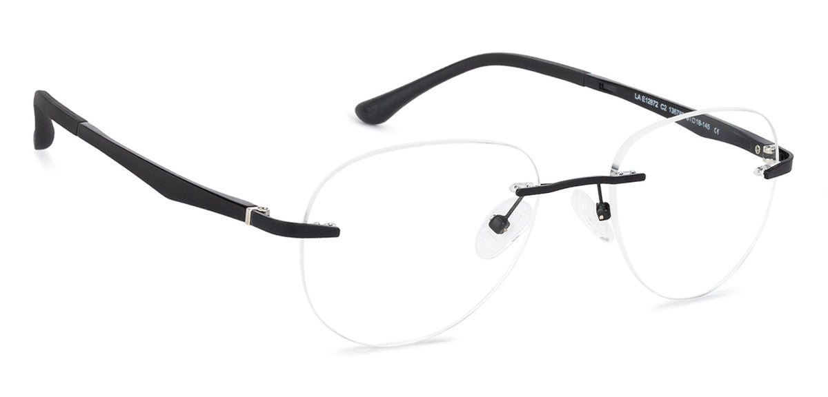 Grey Aviator Rimless Unisex Eyeglasses by Lenskart Air Online136788