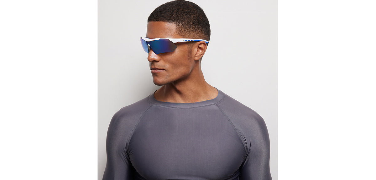 White Sports Full Rim Unisex Sunglasses by Lenskart Boost-209813