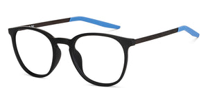 Blue Round Full Rim Unisex Eyeglasses by Lenskart Air-150468