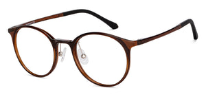 Brown Round Full Rim Unisex Eyeglasses by Lenskart Air Online-149733