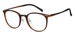 Brown Round Full Rim Unisex Eyeglasses by Lenskart Air Online-149735