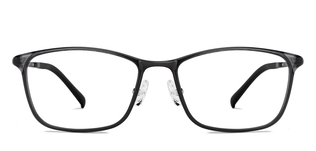 Grey Rectangle Full Rim Unisex Eyeglasses by Lenskart Air Online-149730