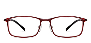 Maroon Rectangle Full Rim Unisex Eyeglasses by Lenskart Air Online-149727