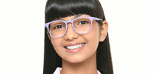 Load image into Gallery viewer, Purple Wayfarer Full Rim Unisex Eyeglasses by Hooper-219070
