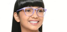Load image into Gallery viewer, Purple Wayfarer Full Rim Unisex Eyeglasses by Hooper-219070