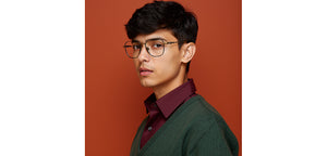 Gold Square Full Rim Unisex Eyeglasses by Lenskart-232706