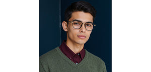 Gold Square Full Rim Unisex Eyeglasses by Lenskart-232706