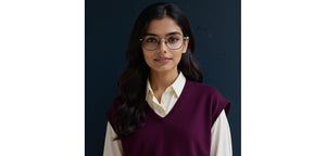 Gold Square Full Rim Unisex Eyeglasses by Lenskart-232706
