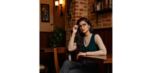 Gold Square Full Rim Unisex Eyeglasses by Lenskart-232706