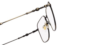 Gold Square Full Rim Unisex Eyeglasses by Lenskart-232706
