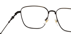 Gold Square Full Rim Unisex Eyeglasses by Lenskart-232706