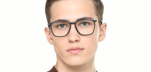 Black Square Full Rim Unisex Eyeglasses by John Jacobs-218001
