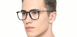 Black Square Full Rim Unisex Eyeglasses by John Jacobs-218001