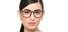 Load image into Gallery viewer, Black Square Full Rim Unisex Eyeglasses by John Jacobs-218001