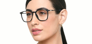 Black Square Full Rim Unisex Eyeglasses by John Jacobs-218001