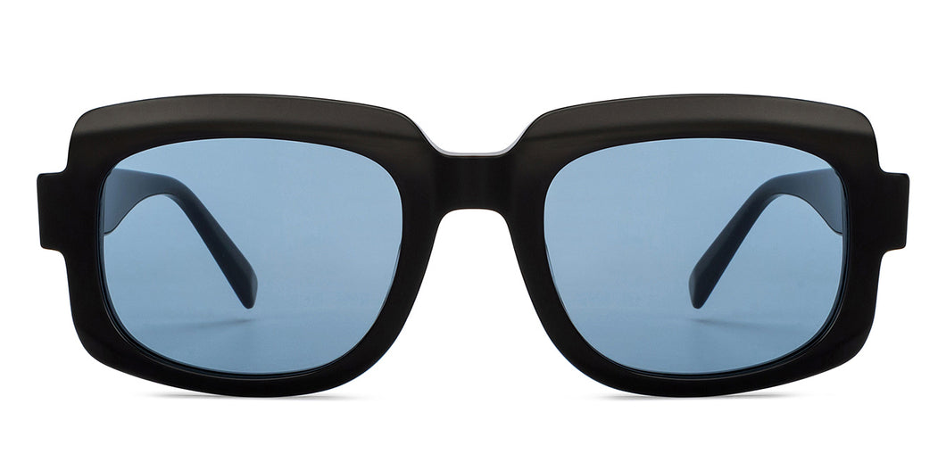 Black Wayfarer Full Rim Unisex Sunglasses by John Jacobs-201673