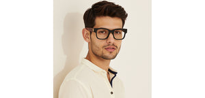 Black Square Full Rim Unisex Eyeglasses by John Jacobs-236876