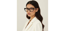 Load image into Gallery viewer, Black Square Full Rim Unisex Eyeglasses by John Jacobs-236876