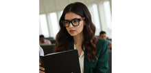 Load image into Gallery viewer, Black Square Full Rim Unisex Eyeglasses by John Jacobs-236876