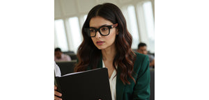 Black Square Full Rim Unisex Eyeglasses by John Jacobs-236876