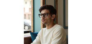 Black Square Full Rim Unisex Eyeglasses by John Jacobs-236876