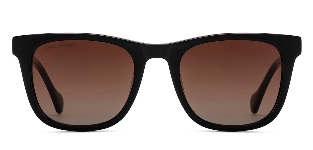 Black Wayfarer Full Rim Unisex Sunglasses by John Jacobs-216883
