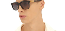 Load image into Gallery viewer, Black Wayfarer Full Rim Unisex Sunglasses by John Jacobs-216869