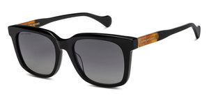 Black Wayfarer Full Rim Unisex Sunglasses by John Jacobs-216869
