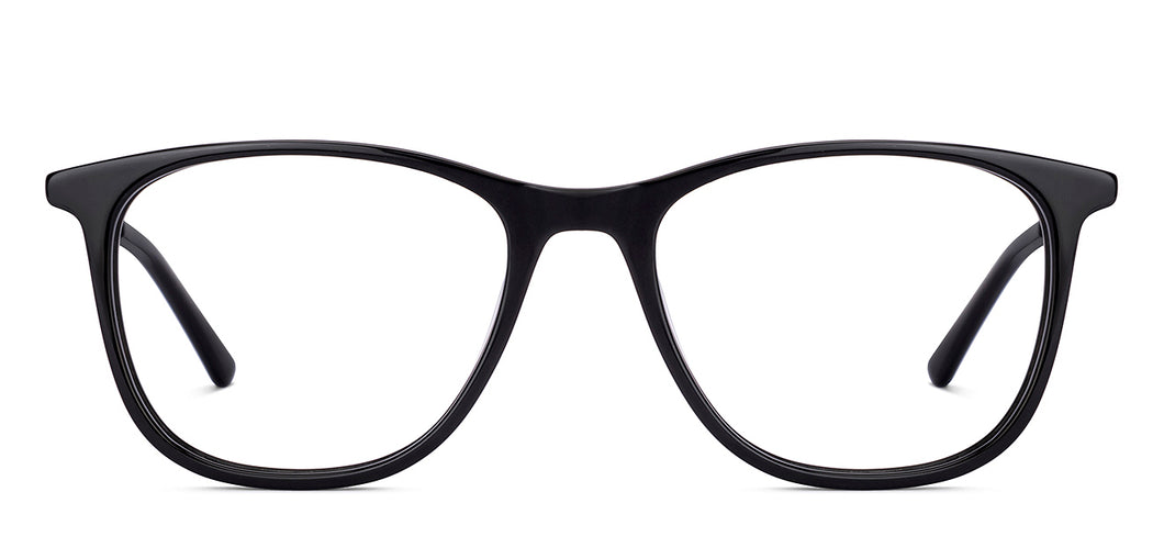 Black Rectangle Full Rim Unisex Eyeglasses by Vincent Chase-224424