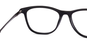 Black Rectangle Full Rim Unisex Eyeglasses by Vincent Chase-224424