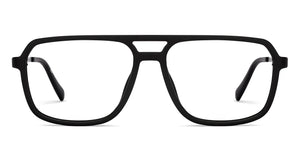 Black Aviator Full Rim Unisex Eyeglasses by John Jacobs-229389
