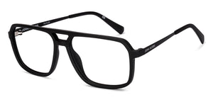 Black Aviator Full Rim Unisex Eyeglasses by John Jacobs-229389