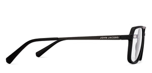 Black Aviator Full Rim Unisex Eyeglasses by John Jacobs-229389