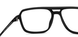 Black Aviator Full Rim Unisex Eyeglasses by John Jacobs-229389
