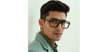 Load image into Gallery viewer, Black Aviator Full Rim Unisex Eyeglasses by John Jacobs-229389