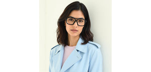 Black Aviator Full Rim Unisex Eyeglasses by John Jacobs-229389