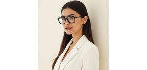 Black Aviator Full Rim Unisex Eyeglasses by John Jacobs-229389