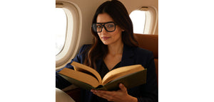 Black Aviator Full Rim Unisex Eyeglasses by John Jacobs-229389