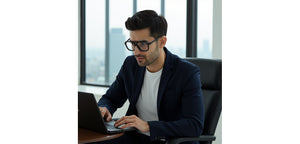 Black Aviator Full Rim Unisex Eyeglasses by John Jacobs-229389