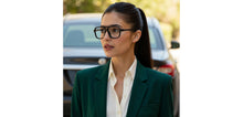 Load image into Gallery viewer, Black Aviator Full Rim Unisex Eyeglasses by John Jacobs-229389
