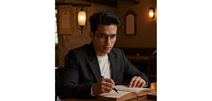 Black Aviator Full Rim Unisex Eyeglasses by Lenskart-232713