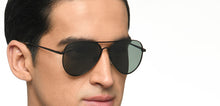 Load image into Gallery viewer, Black Aviator Full Rim Unisex Sunglasses by Vincent Chase Polarized-212593