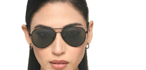 Black Aviator Full Rim Unisex Sunglasses by Vincent Chase Polarized-212593