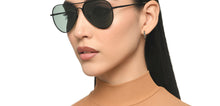 Load image into Gallery viewer, Black Aviator Full Rim Unisex Sunglasses by Vincent Chase Polarized-212593
