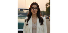 Load image into Gallery viewer, Black Cat Eye Full Rim Women Eyeglasses by John Jacobs-236873