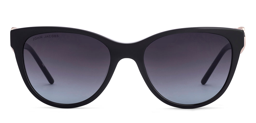 Black Cat Eye Full Rim Women Sunglasses by John Jacobs-225418