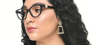 Black Cat Eye Full Rim Women Eyeglasses by Lenskart-219456