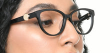 Load image into Gallery viewer, Black Cat Eye Full Rim Women Eyeglasses by Lenskart-219456